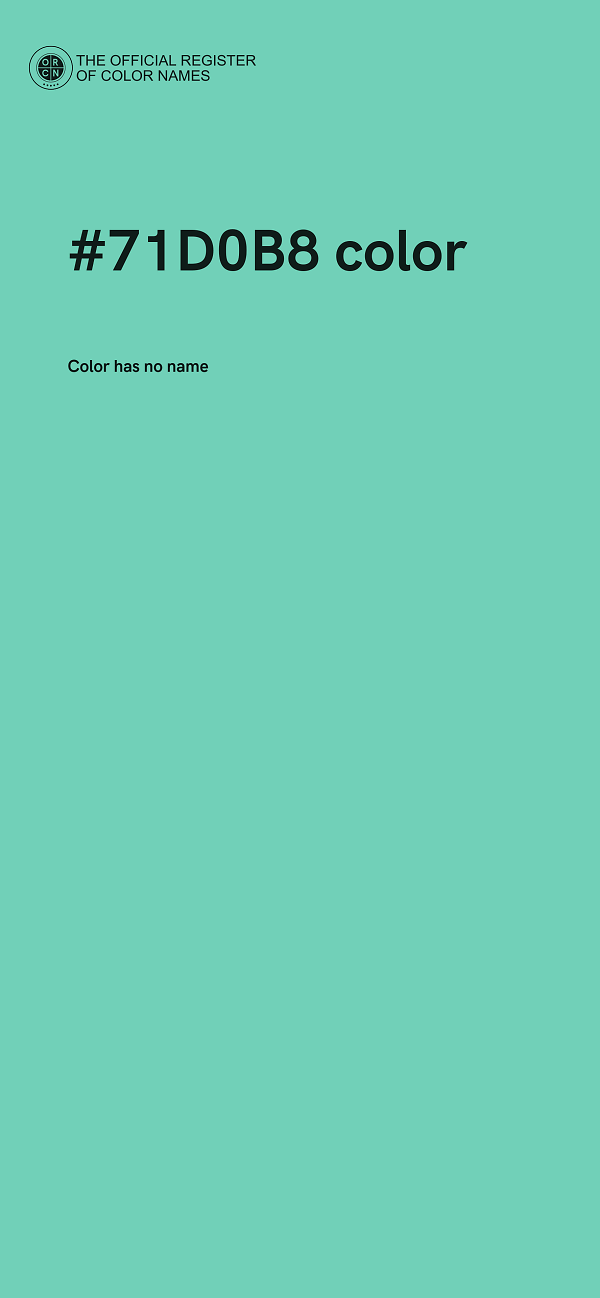 #71D0B8 color image