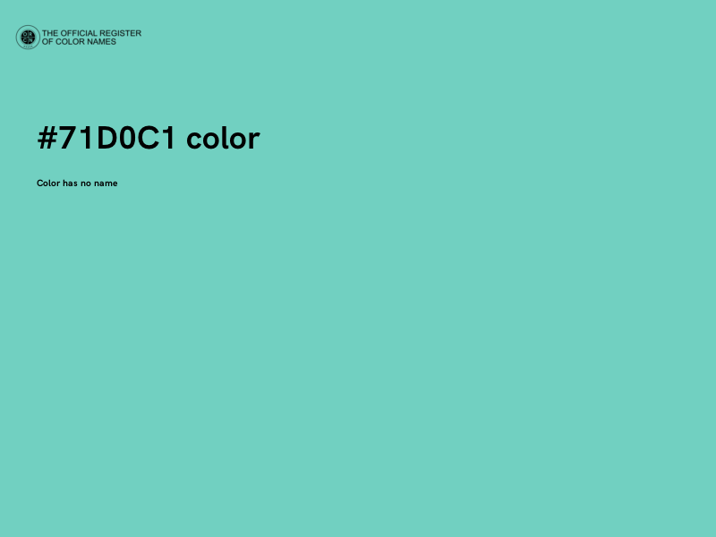 #71D0C1 color image