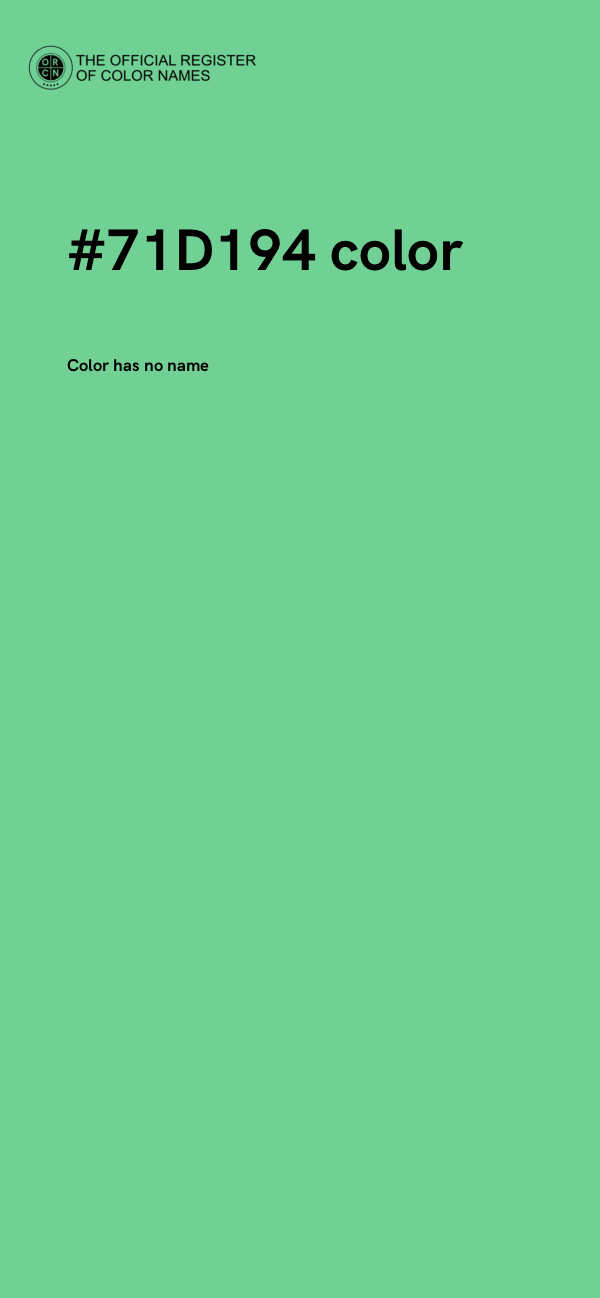 #71D194 color image