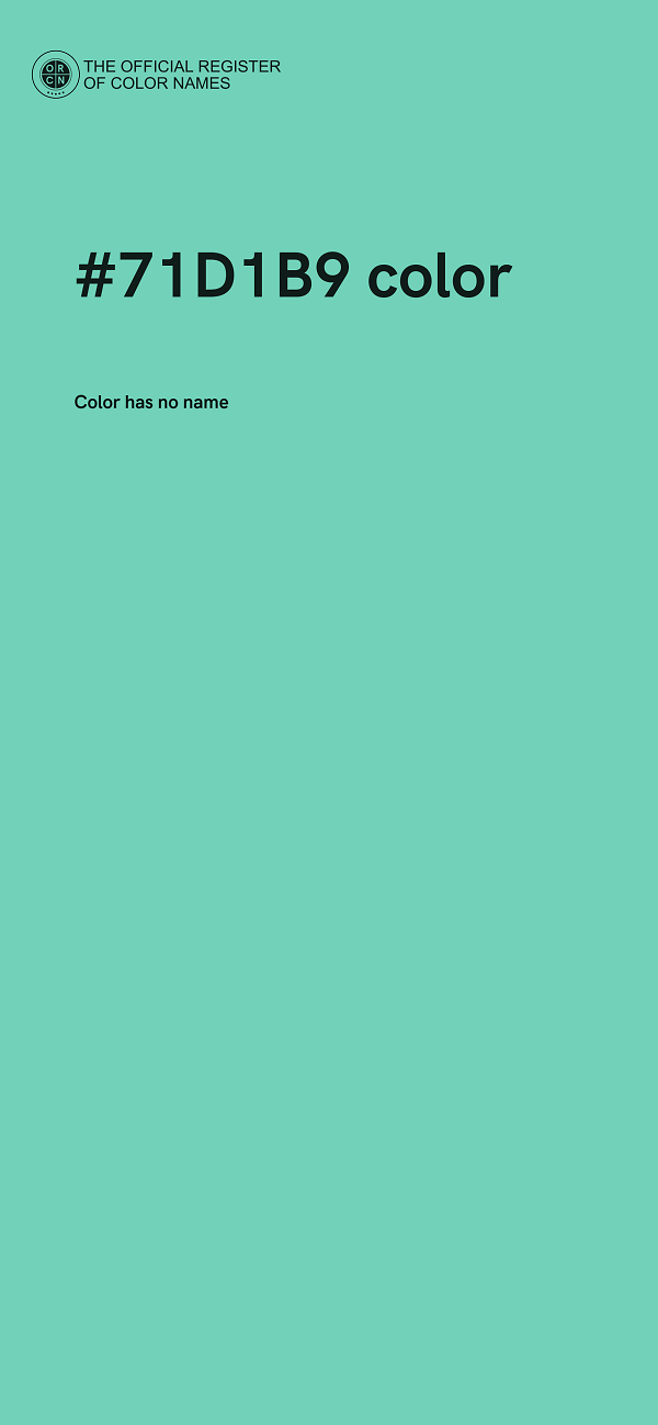 #71D1B9 color image