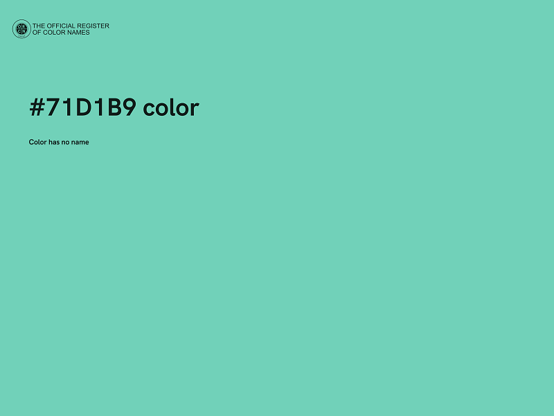 #71D1B9 color image