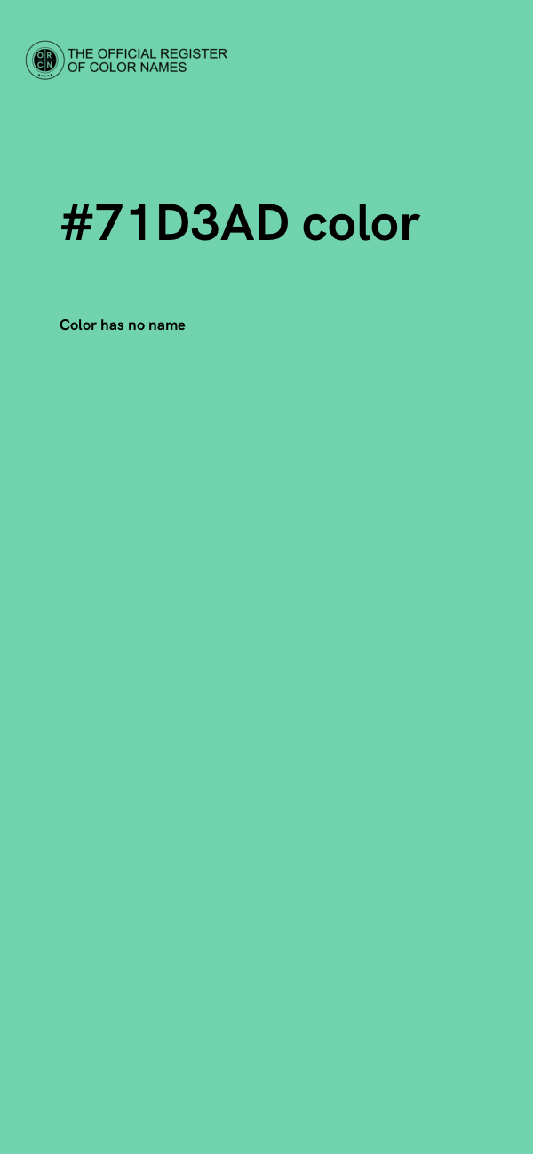 #71D3AD color image