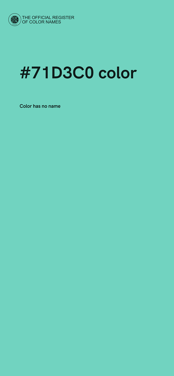 #71D3C0 color image