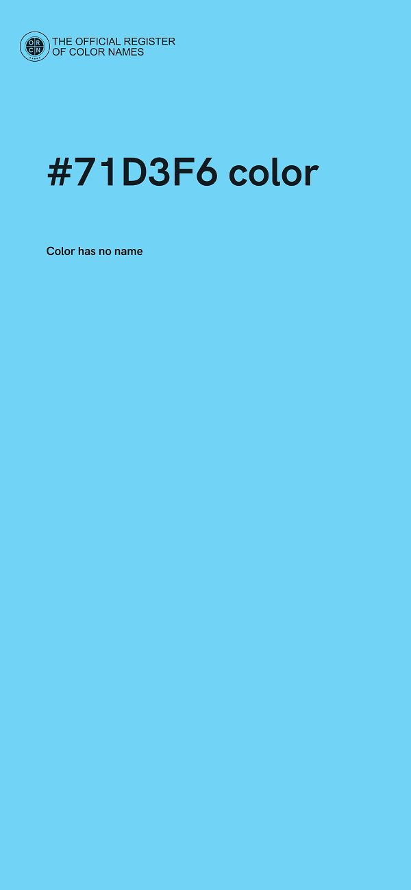 #71D3F6 color image