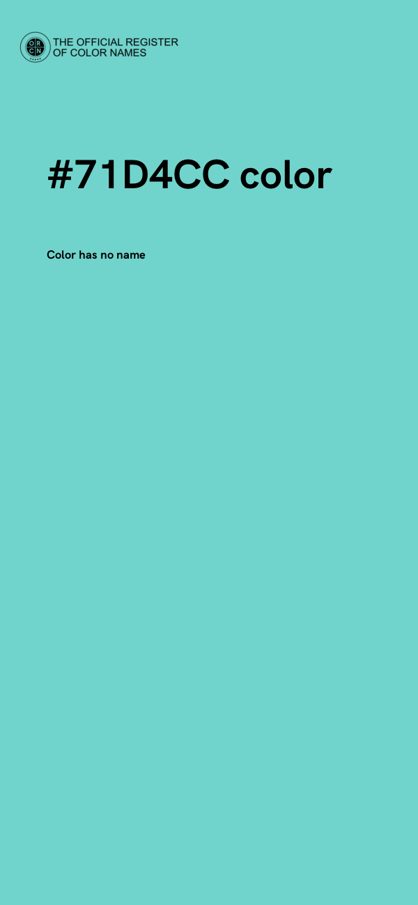 #71D4CC color image
