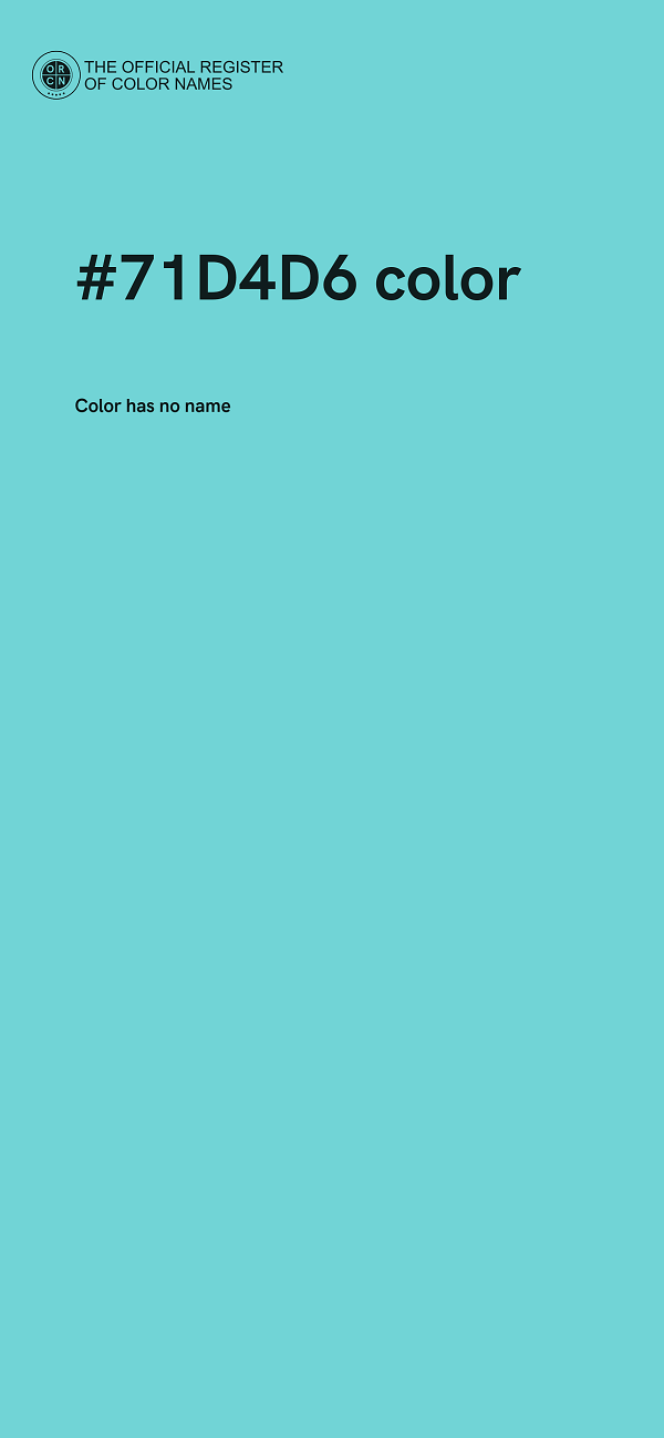 #71D4D6 color image