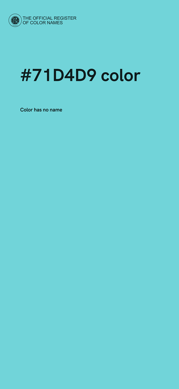 #71D4D9 color image