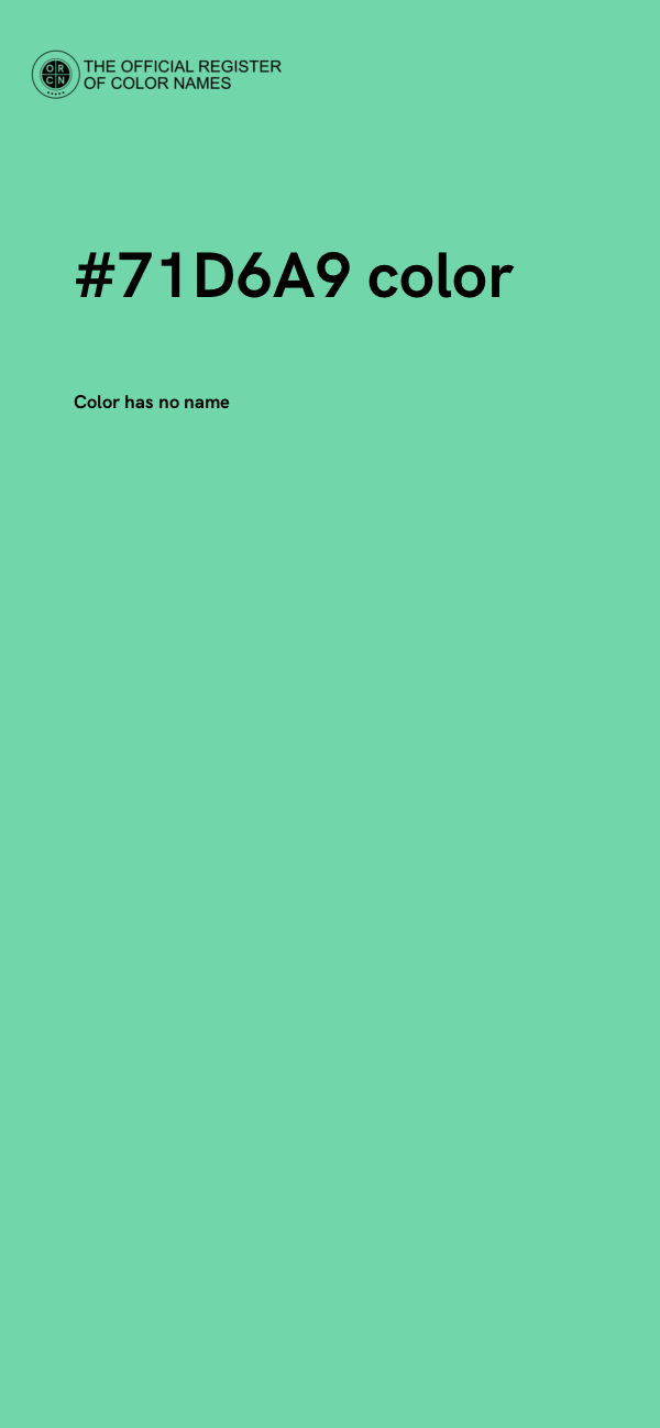 #71D6A9 color image
