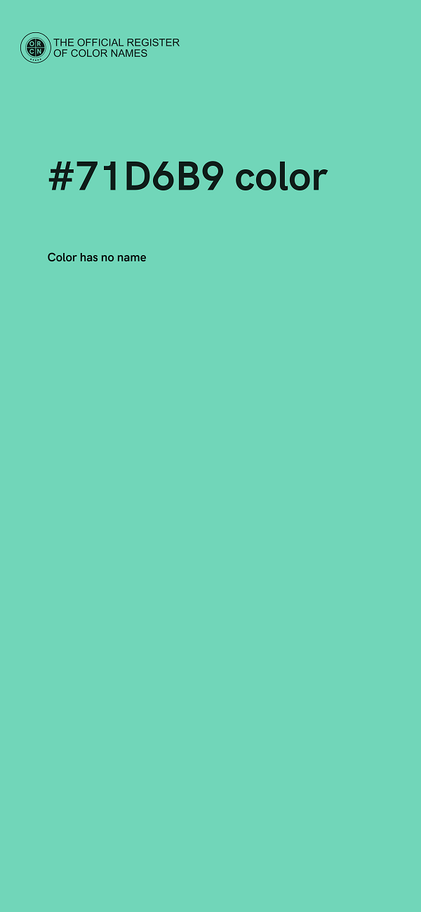 #71D6B9 color image