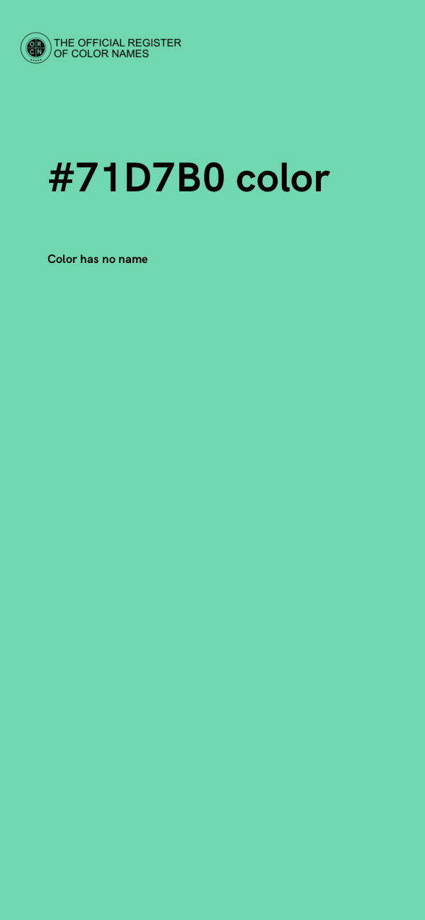 #71D7B0 color image