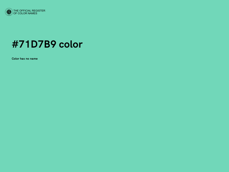 #71D7B9 color image