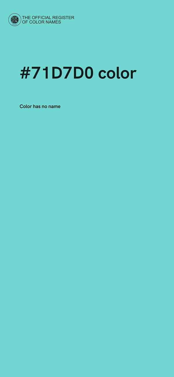 #71D7D0 color image