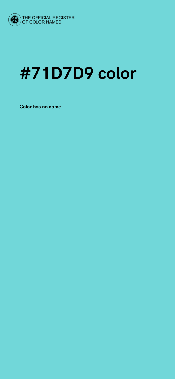 #71D7D9 color image