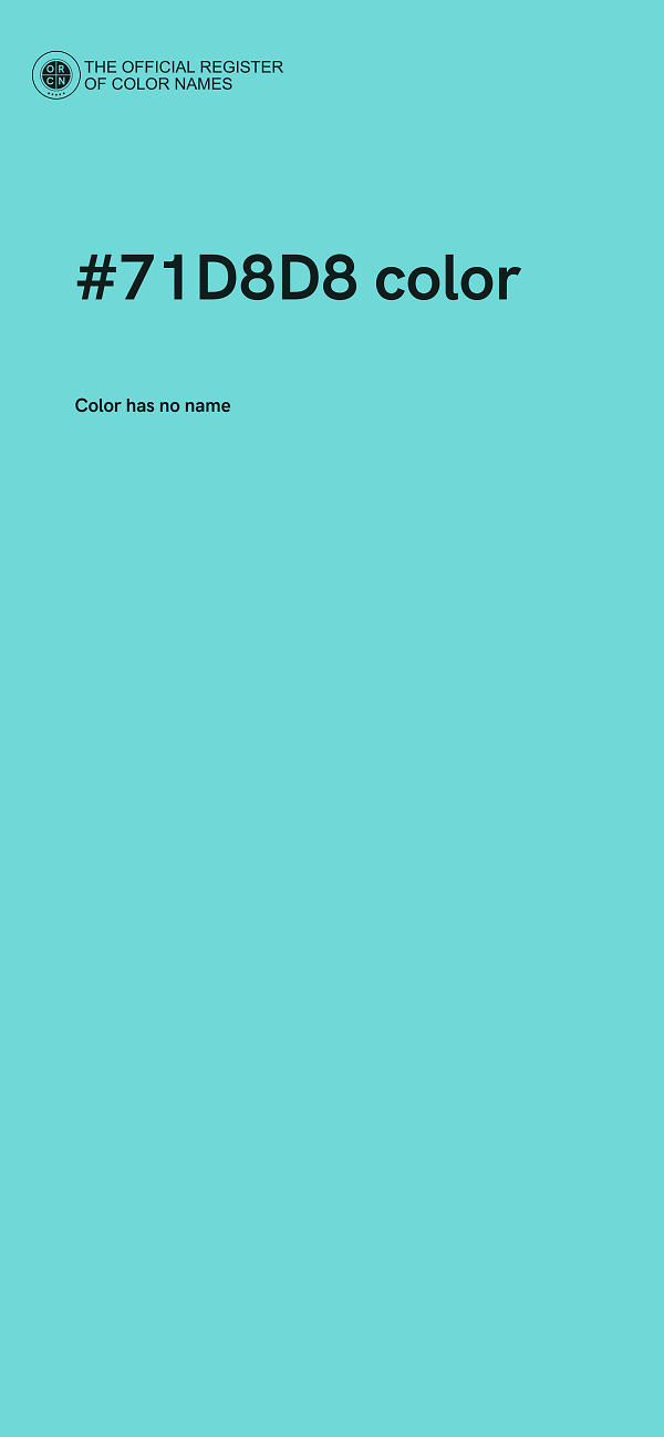 #71D8D8 color image
