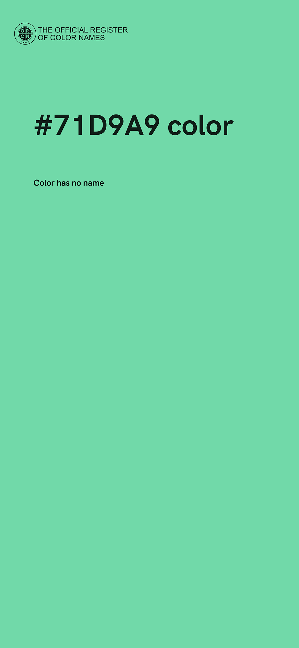 #71D9A9 color image