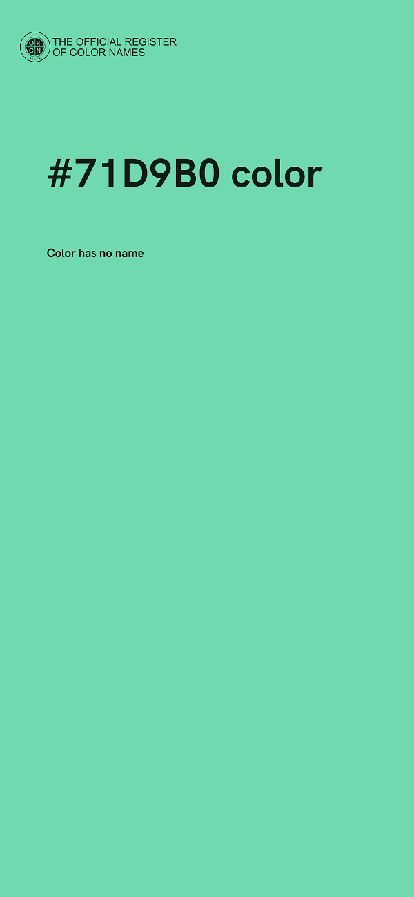 #71D9B0 color image