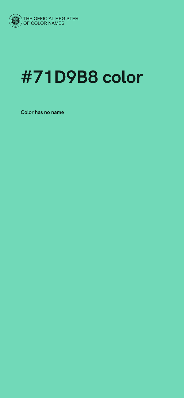 #71D9B8 color image