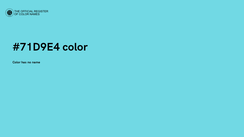 #71D9E4 color image