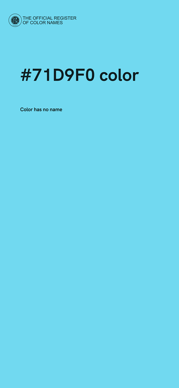 #71D9F0 color image