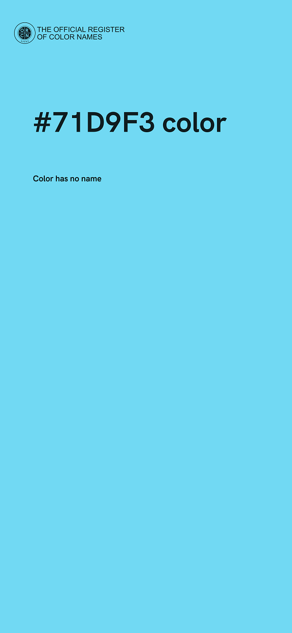 #71D9F3 color image