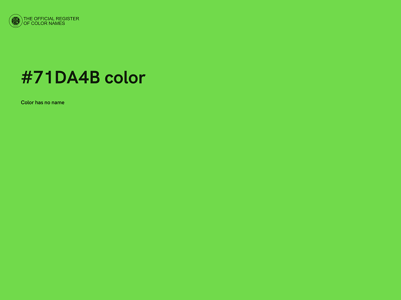 #71DA4B color image