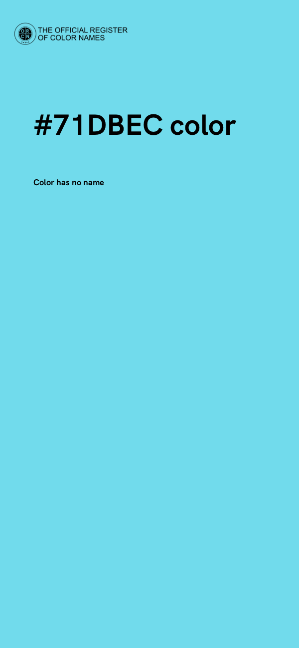 #71DBEC color image