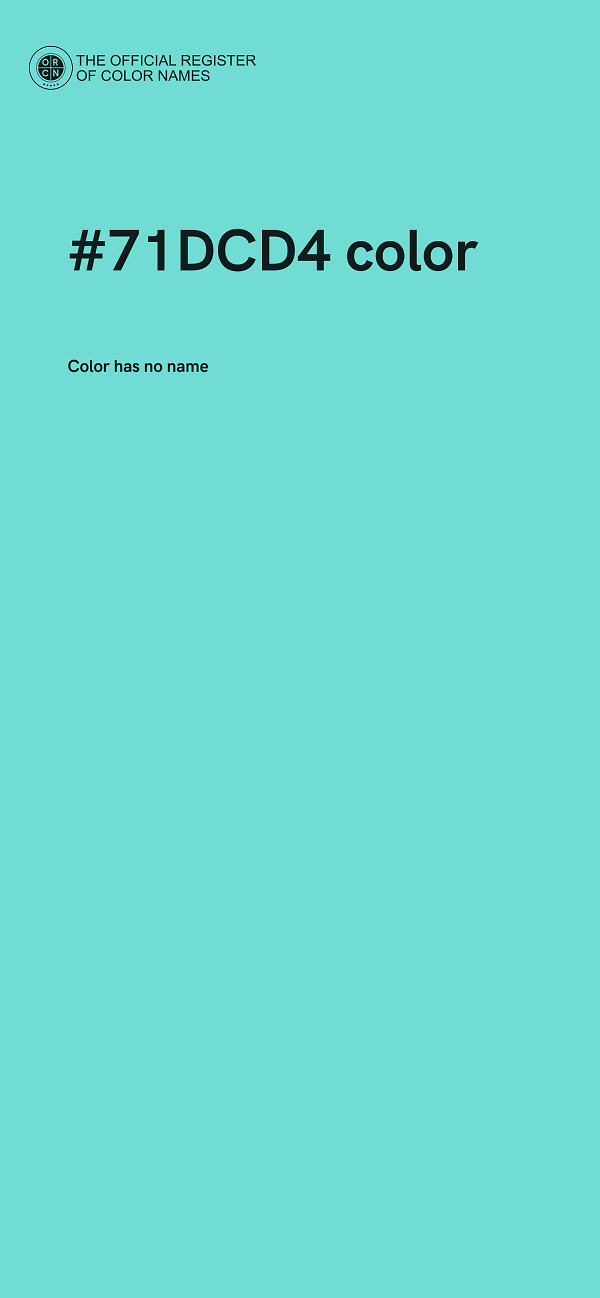 #71DCD4 color image