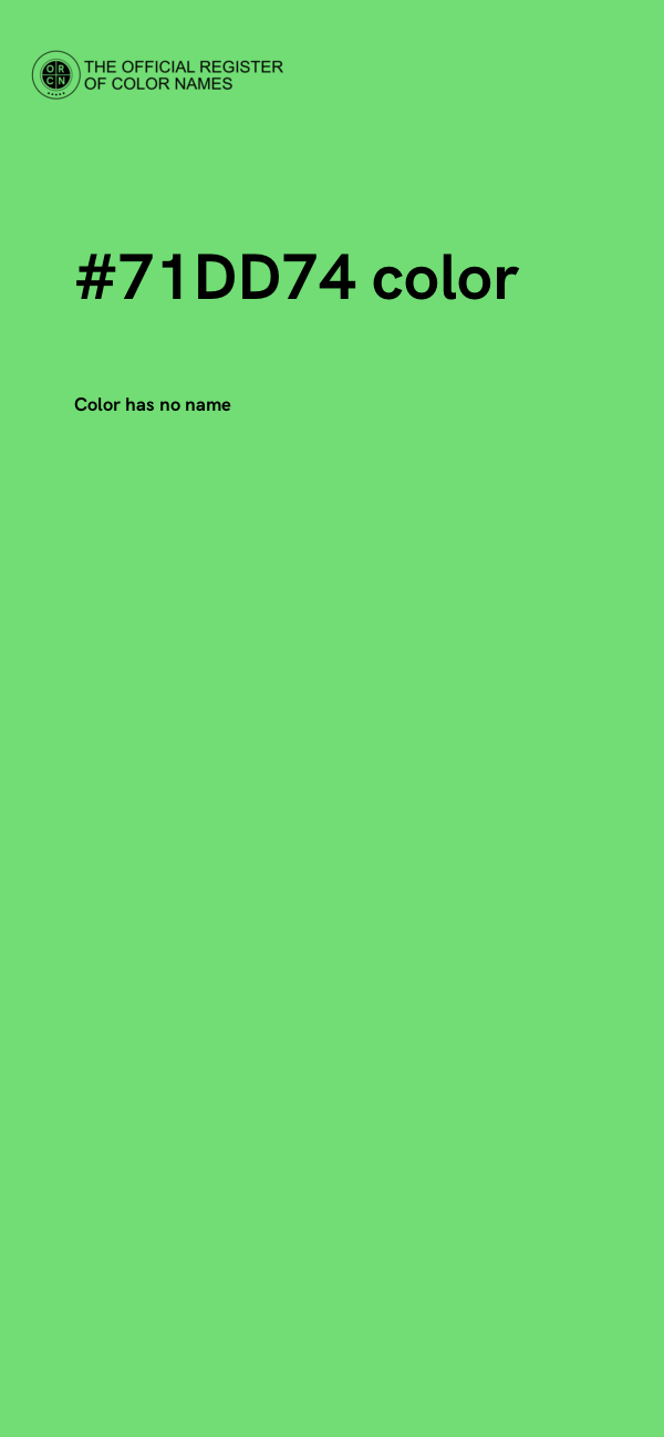 #71DD74 color image