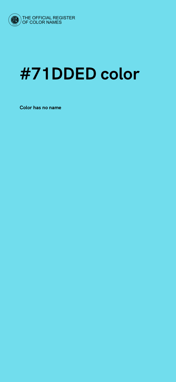 #71DDED color image