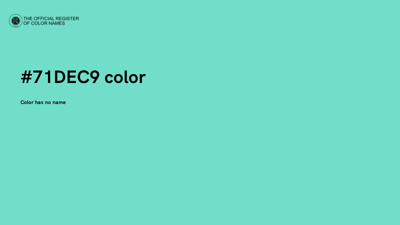 #71DEC9 color image