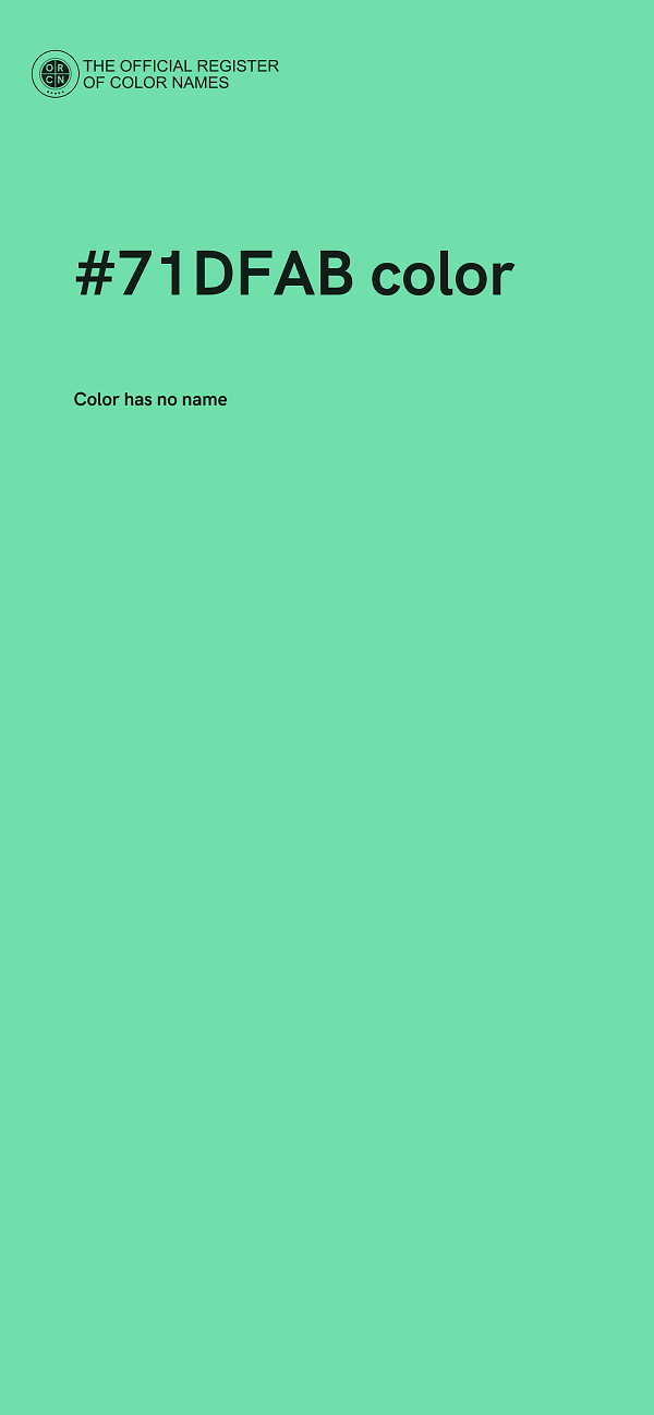 #71DFAB color image