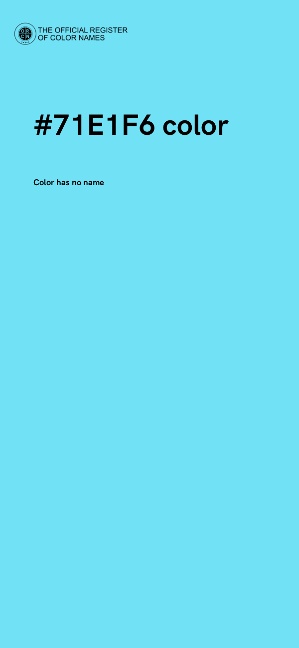 #71E1F6 color image