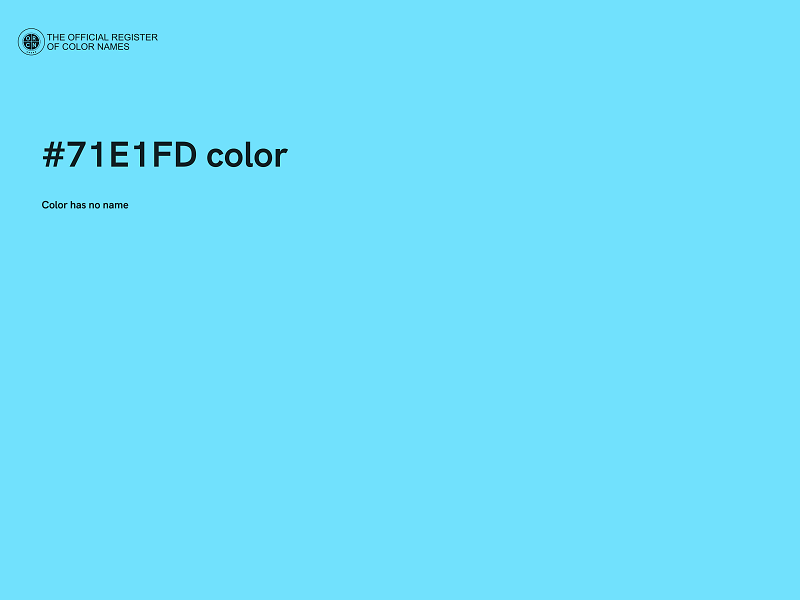 #71E1FD color image