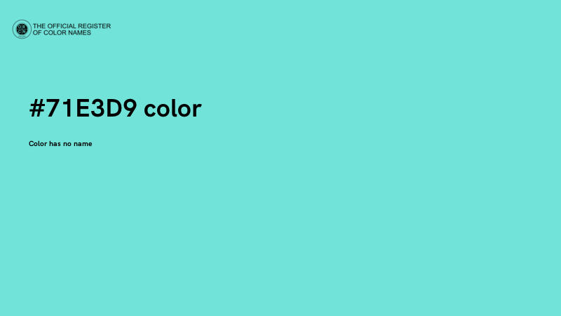 #71E3D9 color image
