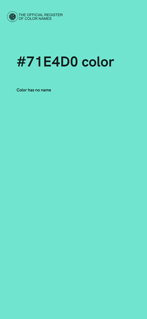 #71E4D0 color image