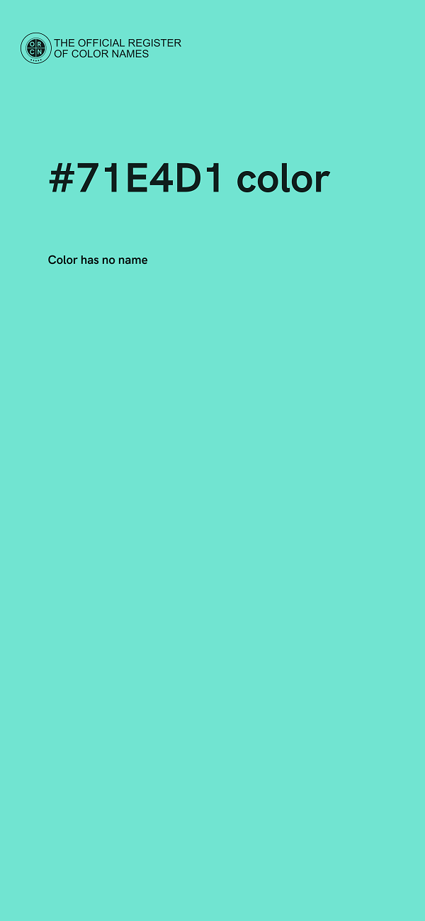 #71E4D1 color image