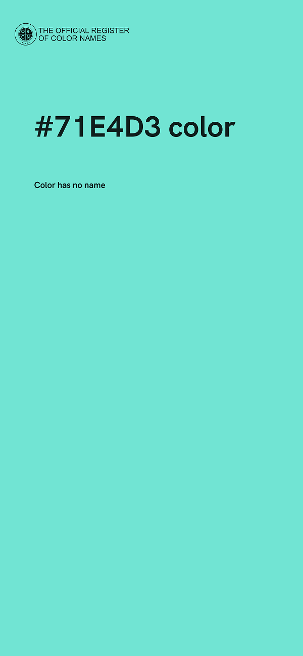 #71E4D3 color image