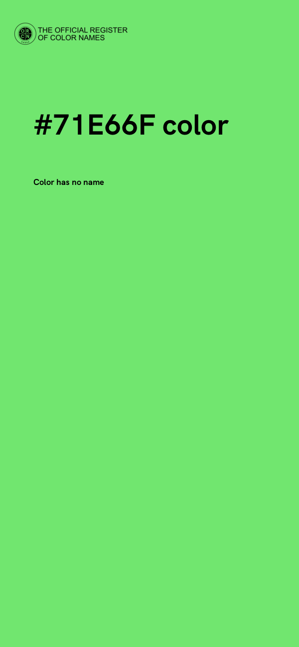 #71E66F color image