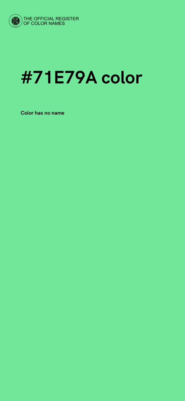 #71E79A color image