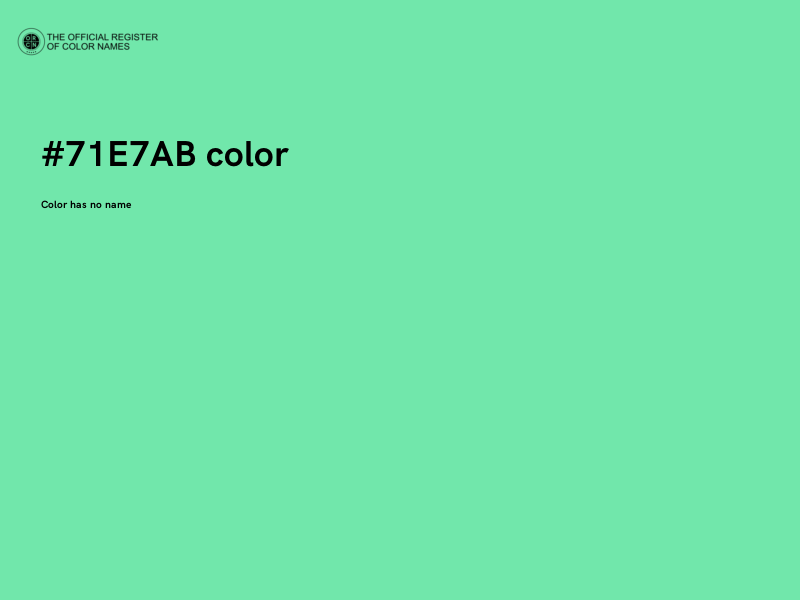 #71E7AB color image