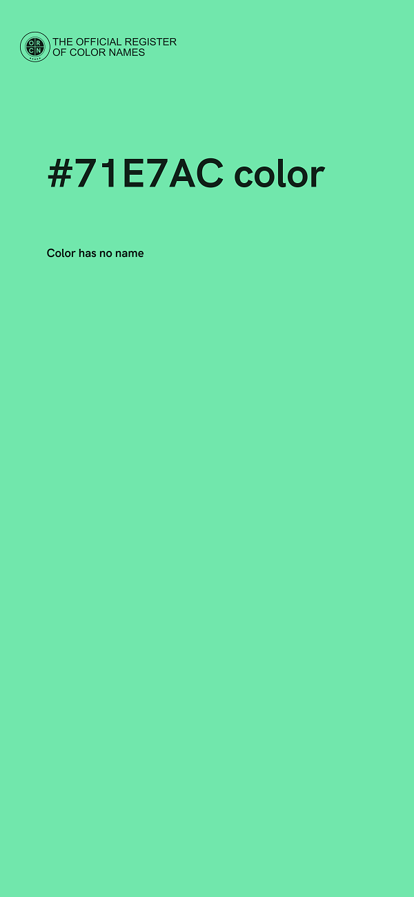 #71E7AC color image