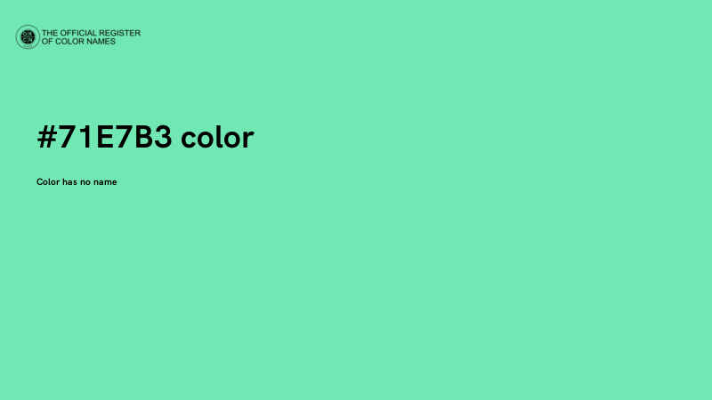#71E7B3 color image