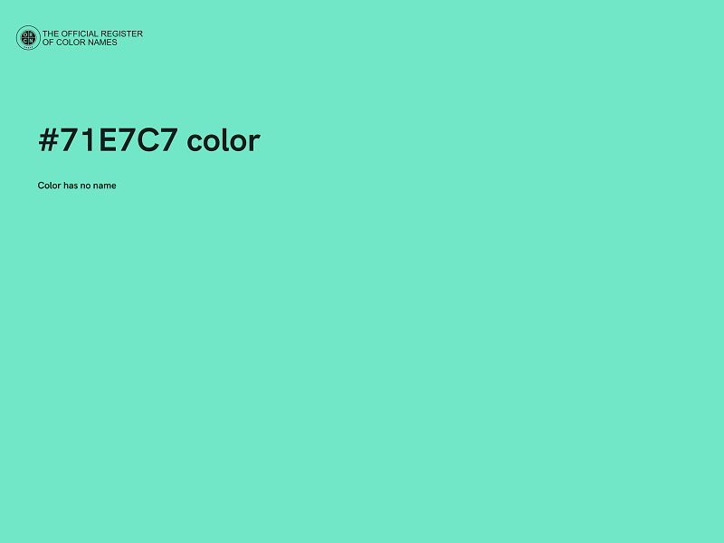#71E7C7 color image