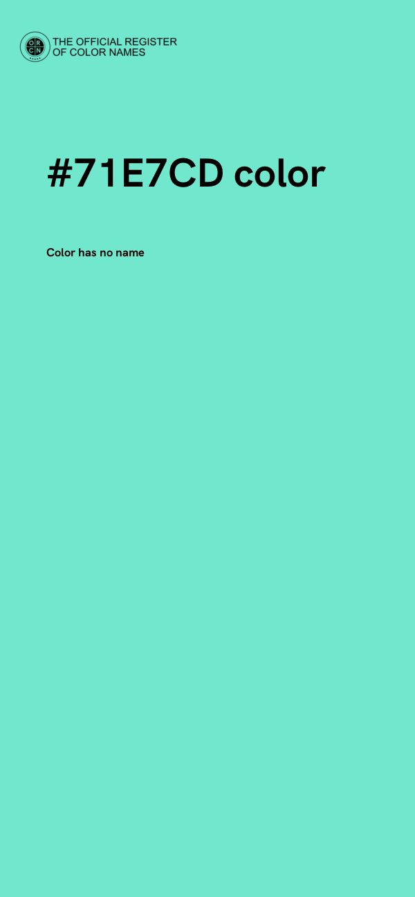 #71E7CD color image