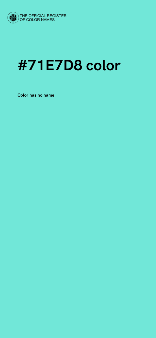 #71E7D8 color image
