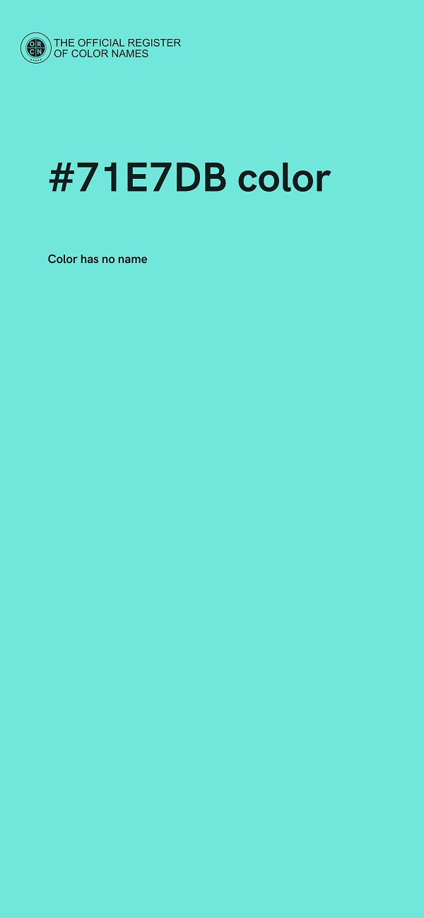 #71E7DB color image