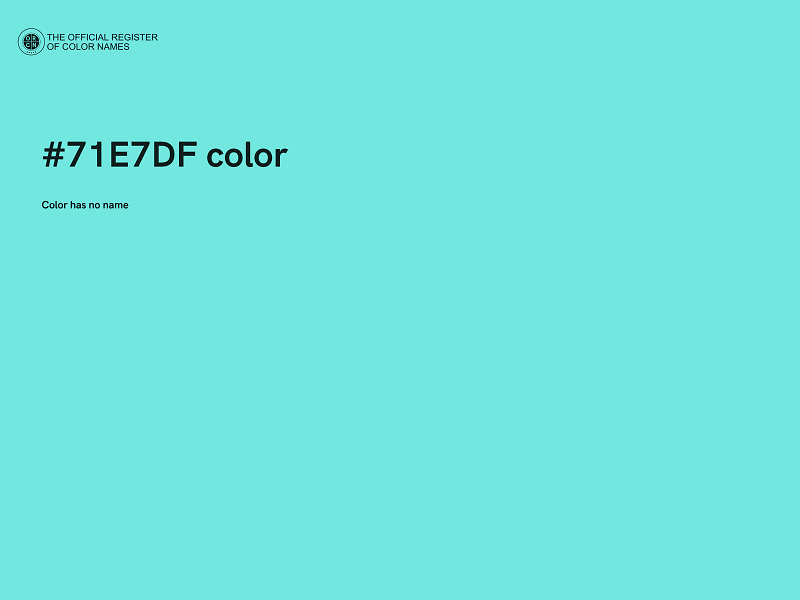 #71E7DF color image