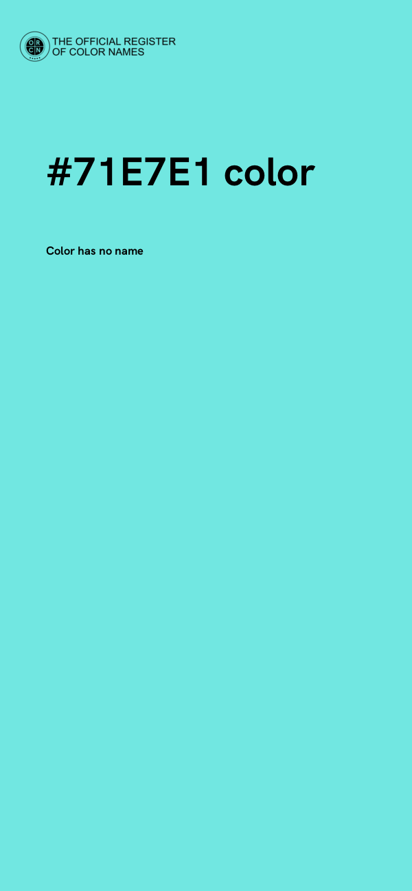 #71E7E1 color image