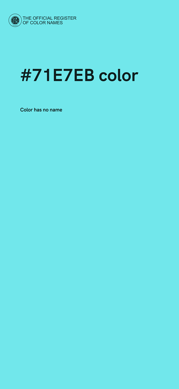 #71E7EB color image