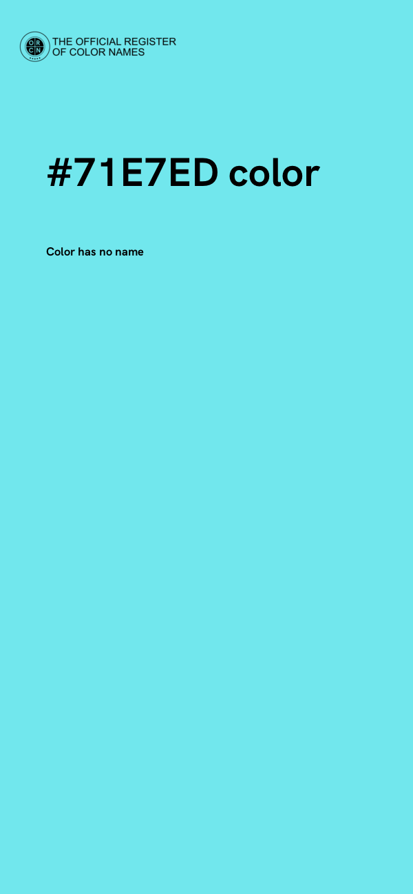 #71E7ED color image